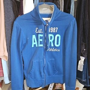 Blue Aero Zip-Up Hoodie